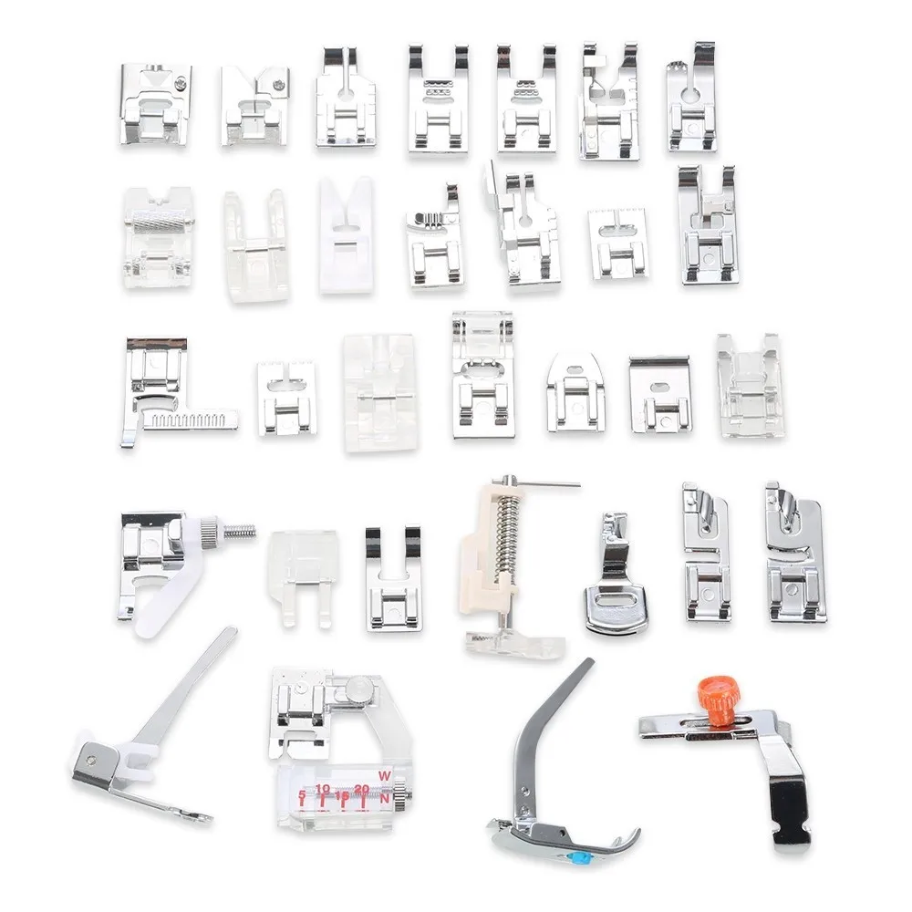 Presser Foot for Household Sewing Machines, 33-Piece Presser Foot Set with Multi-Function Sewing Accessories