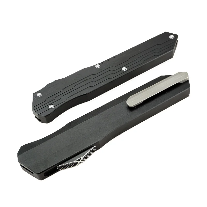 420 Stainless Steel Retractable Comb Aviation Aluminum Handle Metal Large Back Oil Comb Gift Pet Comb