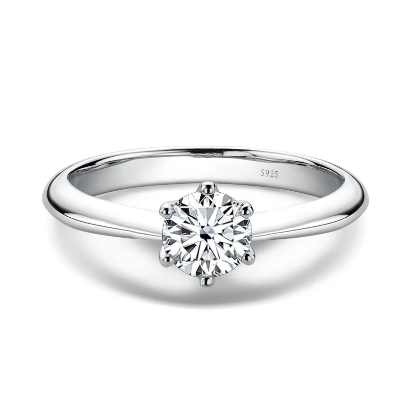 Jewelry factory wholesale fine gemstones Moissanite diamond hot sale 925 silver ring