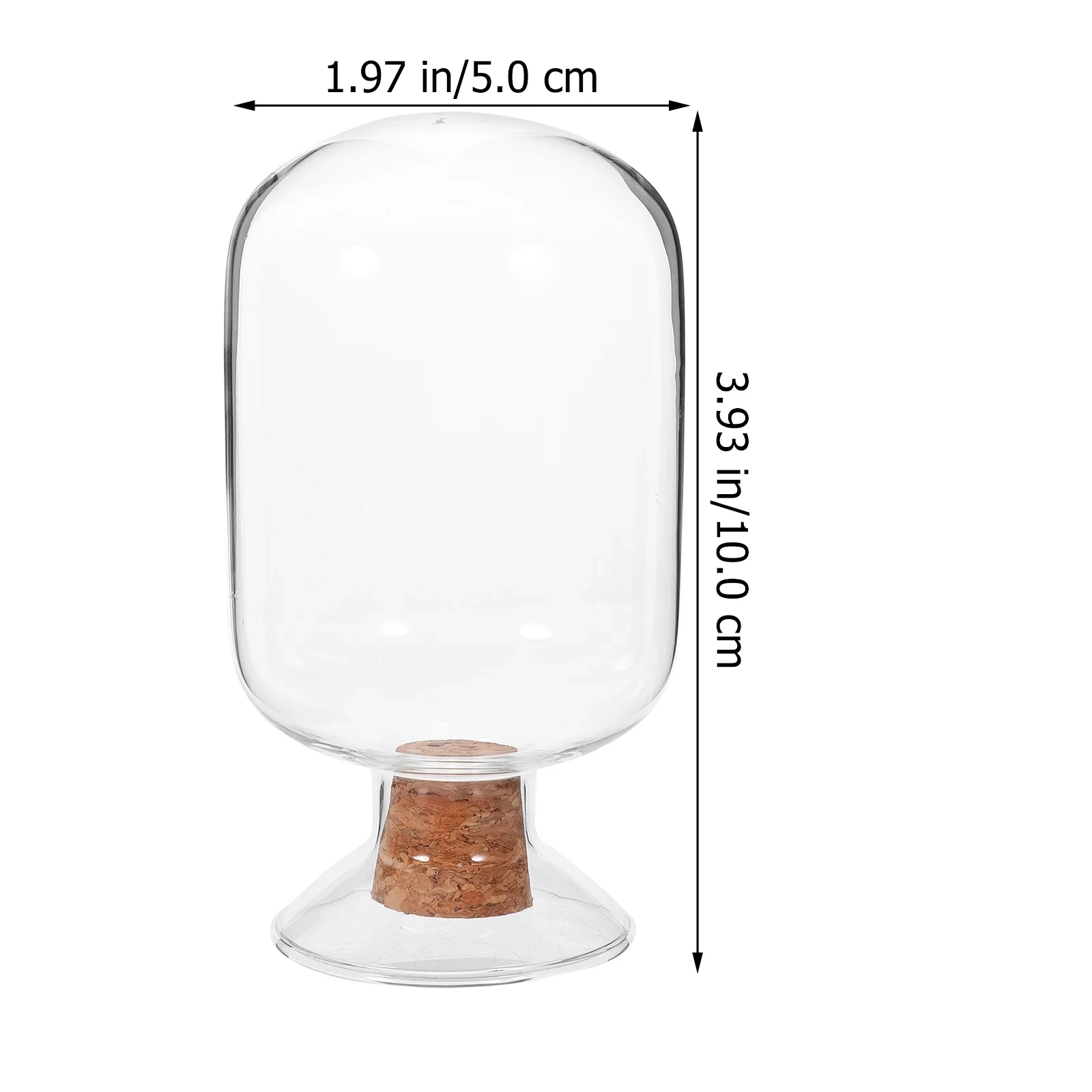 8.5oz 250ML Clear Empty Glass Matches jar Factory Wholesale custom Match Cloche Glass bottle with cork stopper