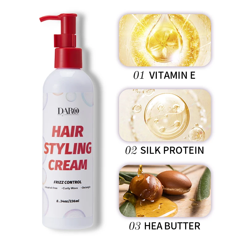Oem/Odm Natural Organic Curly Hair Care Products Curl Defining Moisturizing Styling Cream