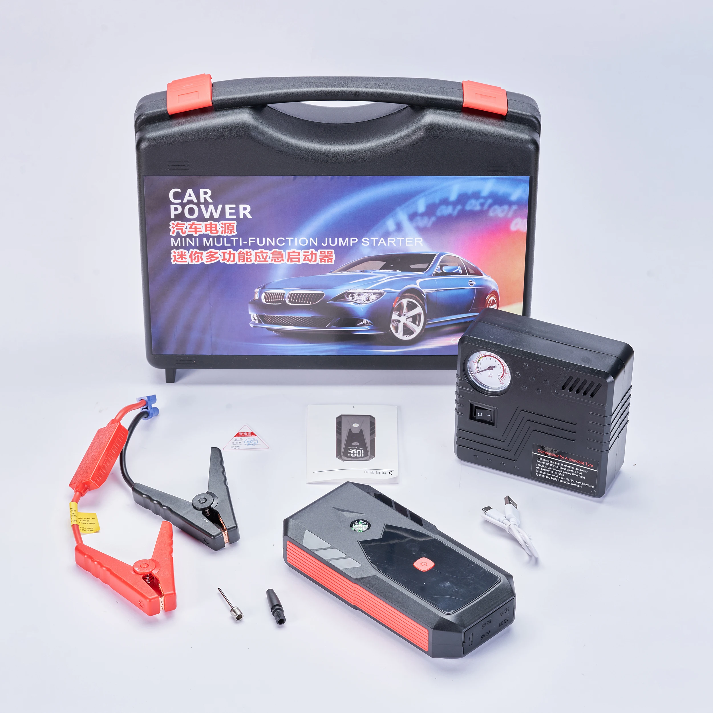 Digital Emergency Tool Kits Portable High Battery Auto Mobile Car Booster Jump Start 16v 99800mah Power Bank Car Jump Starter