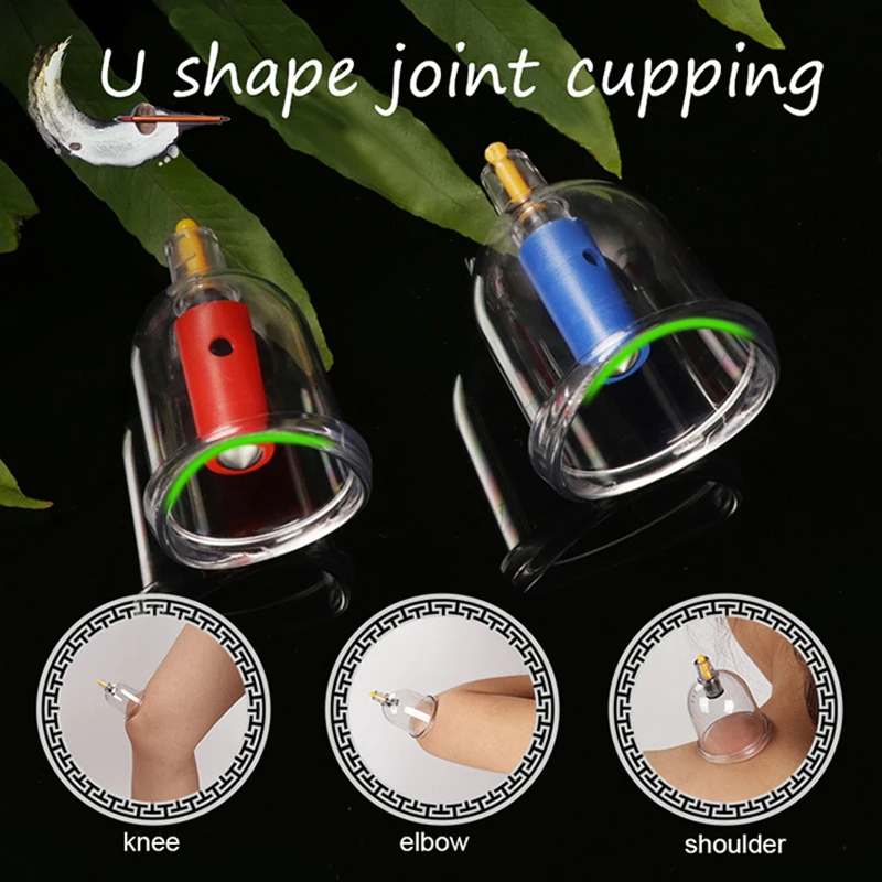 Traditional Chinese Fire Glass Cupping Jinkang Vacuum Cupping Machine 12 Cups Cupping Hijab Jars AntiCellulite Suction Cups