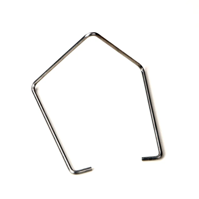 Pull Handle Welded Polishing 304 Stainless Steel Wire Forming Square Iron Metal Hanging Rings for handbag lifting handle