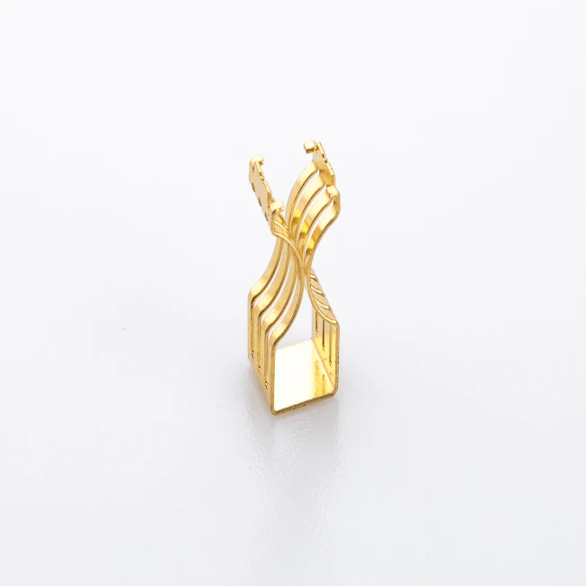 beryllium copper spring clip connector with plating