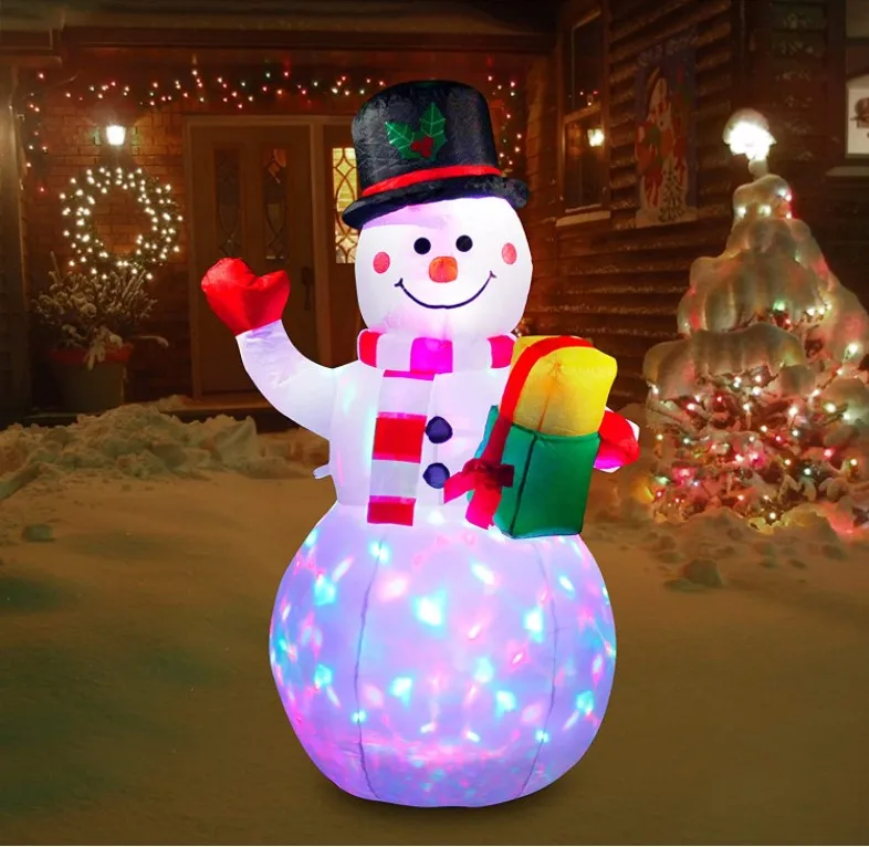 Hot Selling Outdoor Decoration  LED Lights Blow Up Christmas Snowman Inflatable