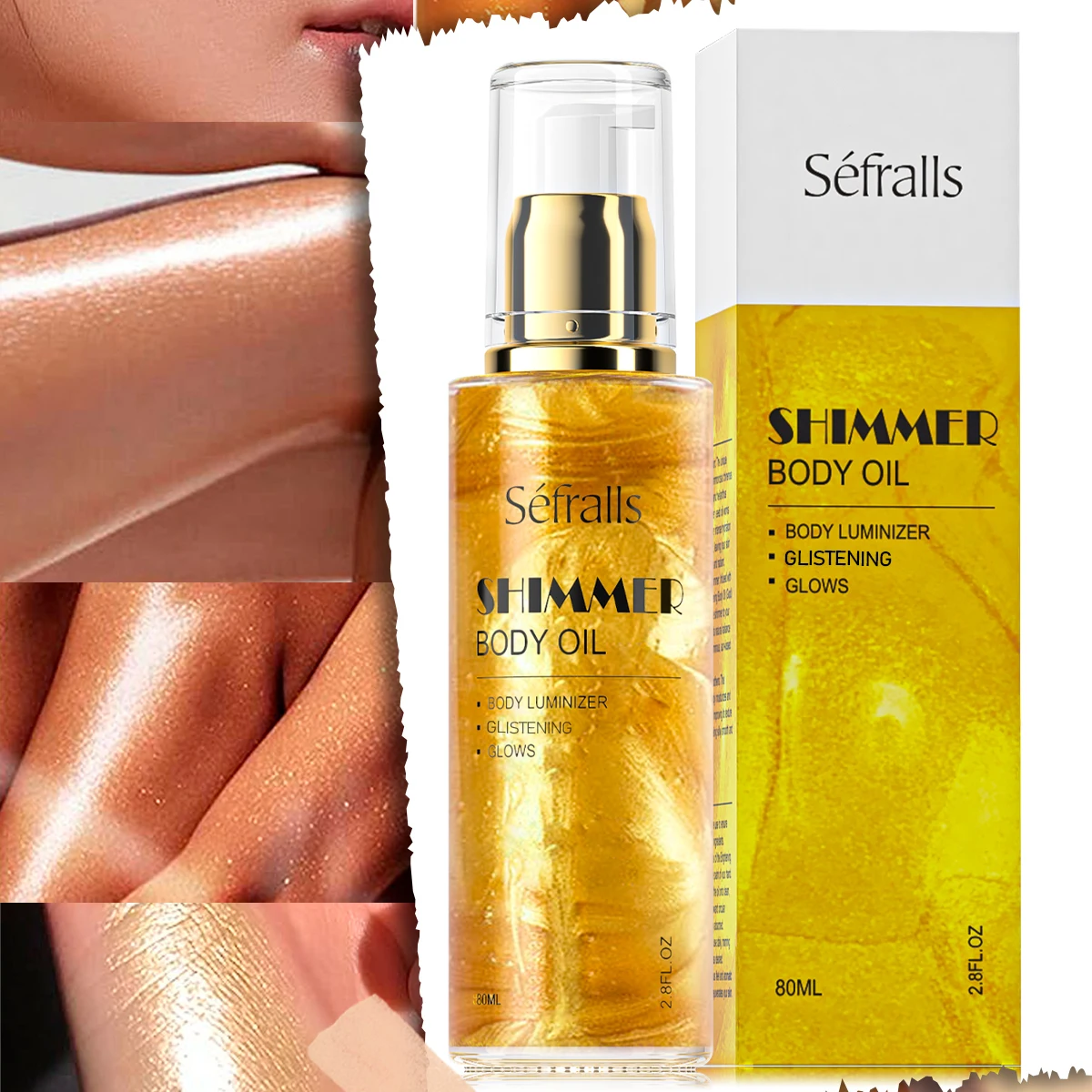 Whole Sale Body Shimmer Oil Skin glowing and moisturizing Shimmering Tanning Body Oil