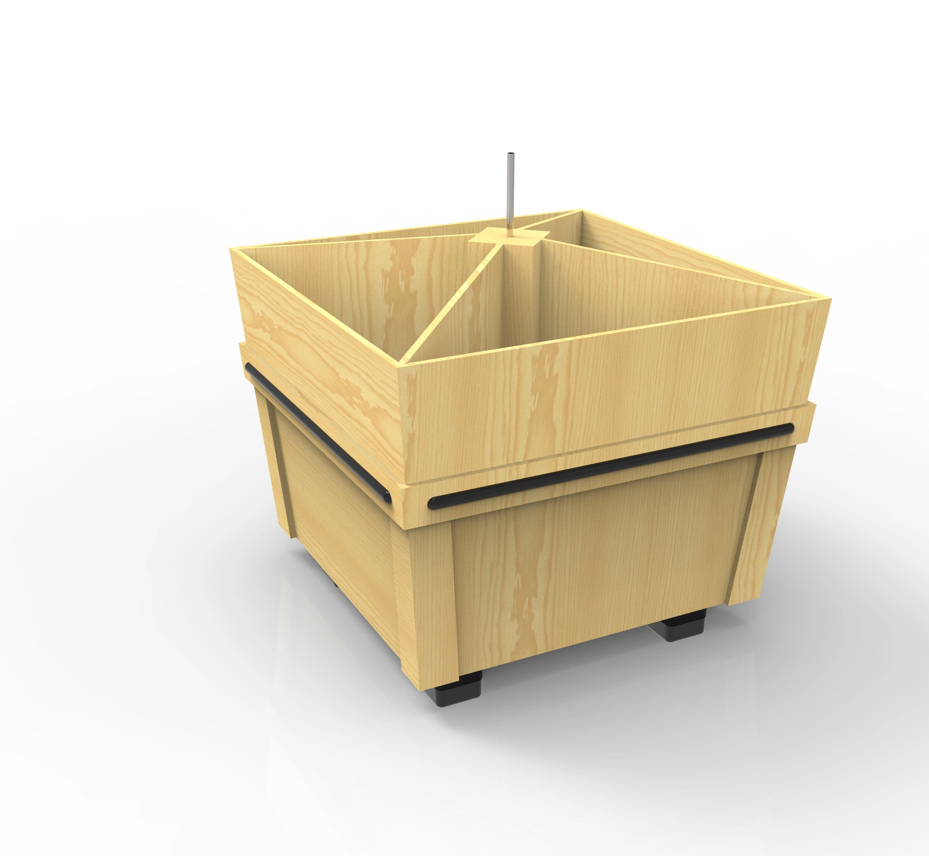 Customized Bulk Supermarket Grain Equipment Rice Promotion Stand Wooden Display Rack