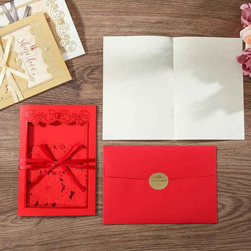 2022 wedding invitation letter China Fashion hot sales invitation card wedding supplies wholesale