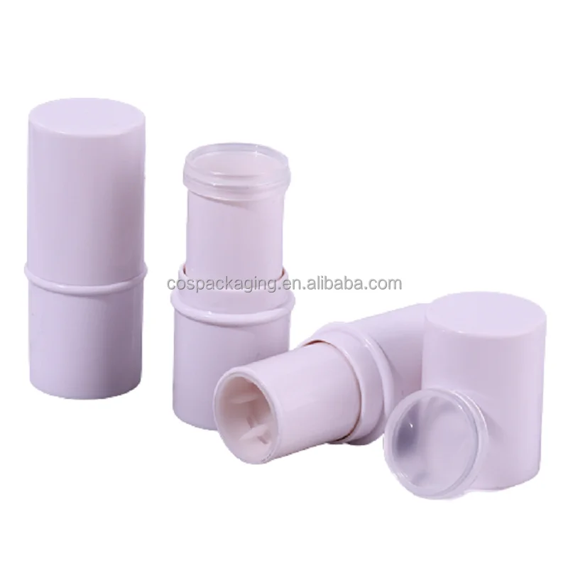 Lipstick Packaging Tube 6g Matte White Round Big Fat Makeup Contour Highlighter Blush Concealer Stick Empty Lip Balm Container