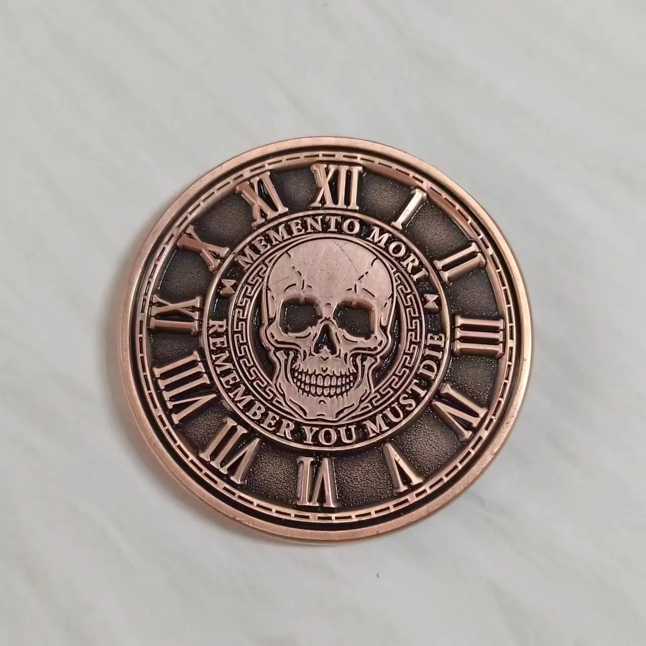 Memento Mori and Amor Fati Stoic Challenge заводская цена античные латунные металлические монеты с пескоструйным покрытием