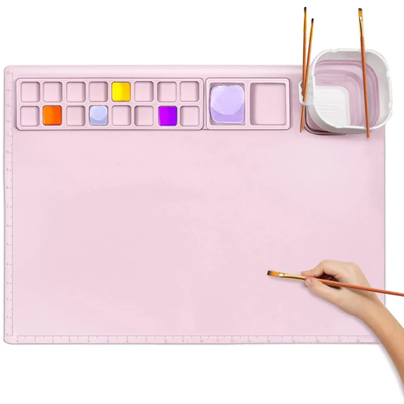 20X16 Inch Nonstick Silicone Sheet Silicone Painting Craft Mat for Art DIY Drawing Clay and Play Doh