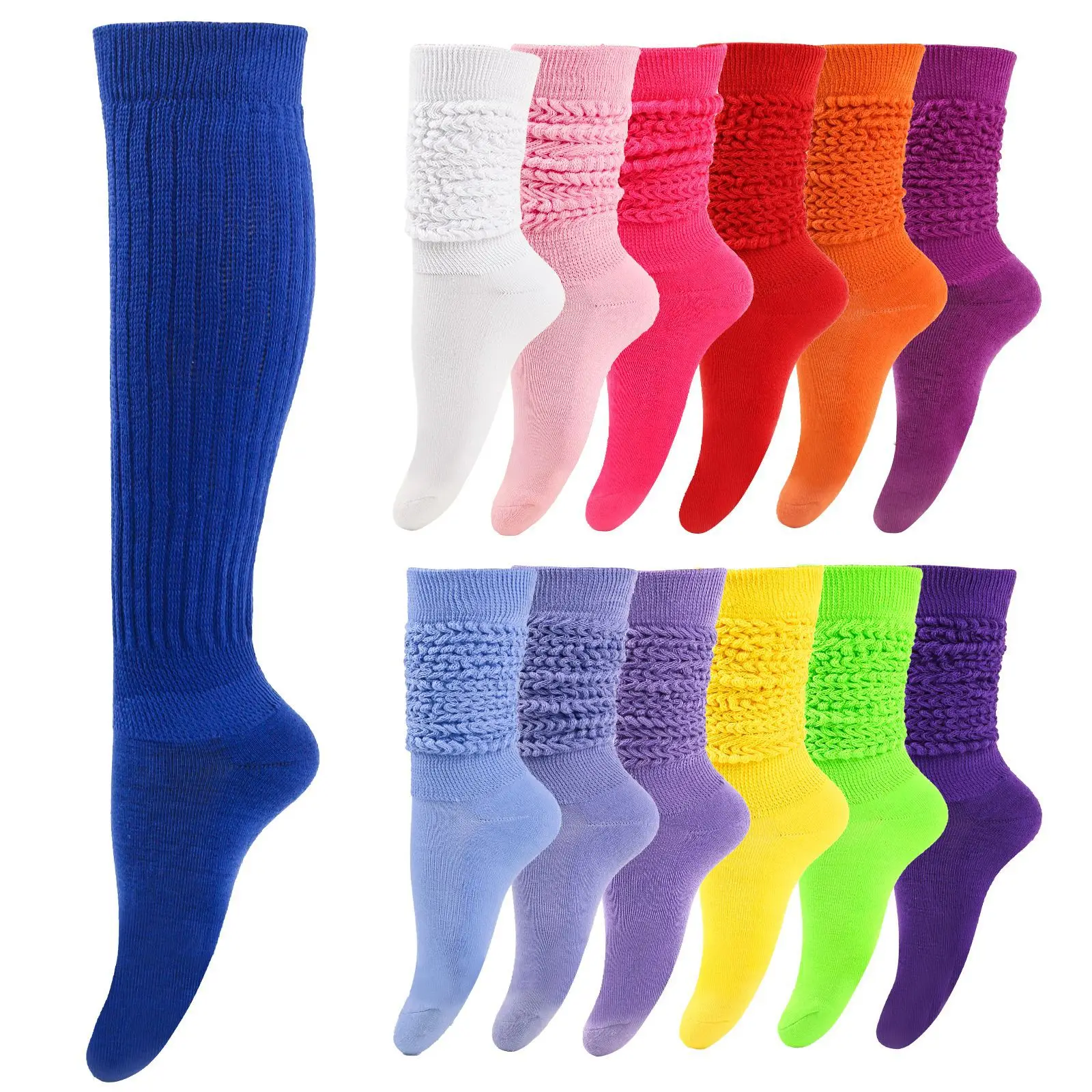 wholesale women white slouch socks long slouch socks all cotton slouch cotton socks for women girl