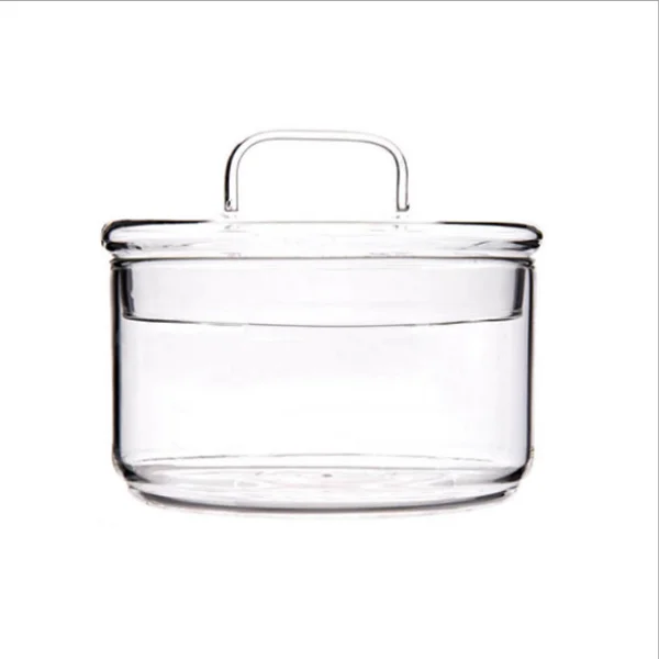 Heat-resistant clear glass salad bowl fruit bowl with glass lid for party kitchen use
