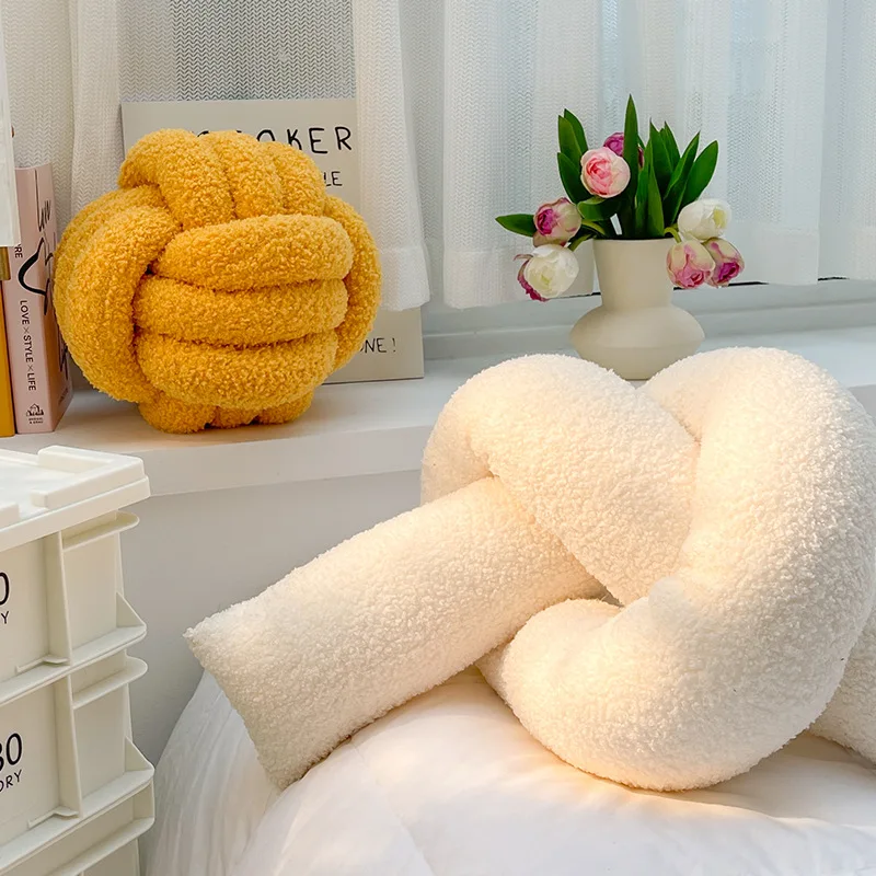 Плетеная плюшевая подушка для мальчиков и девочек