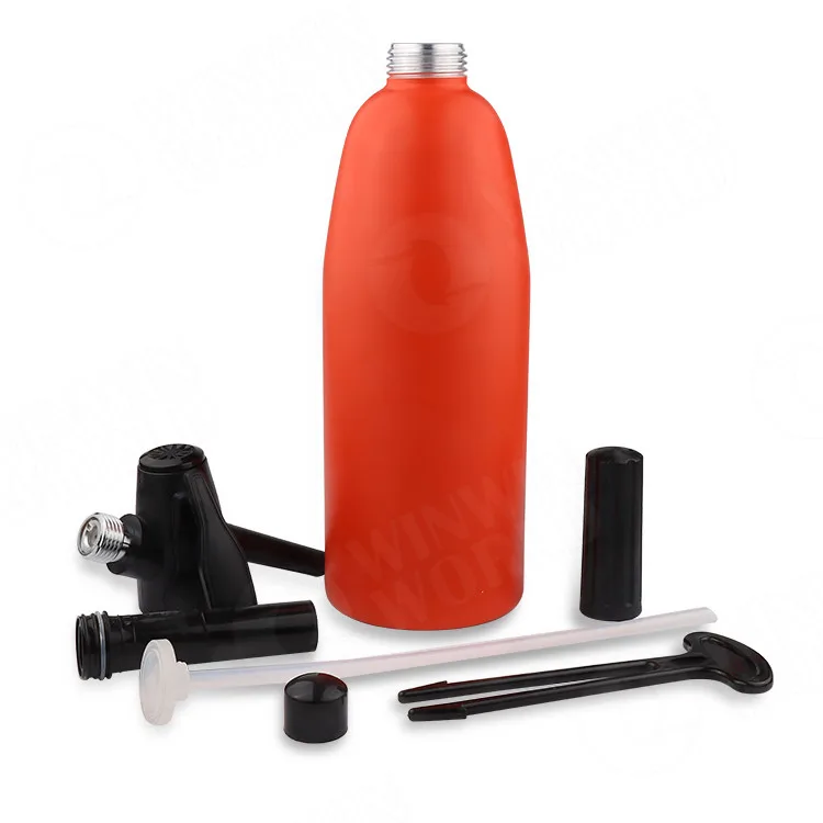 Лидер продаж, алюминий, 1 литр, алюминий с пластиковым верхом, под заказ, сифон для газировки