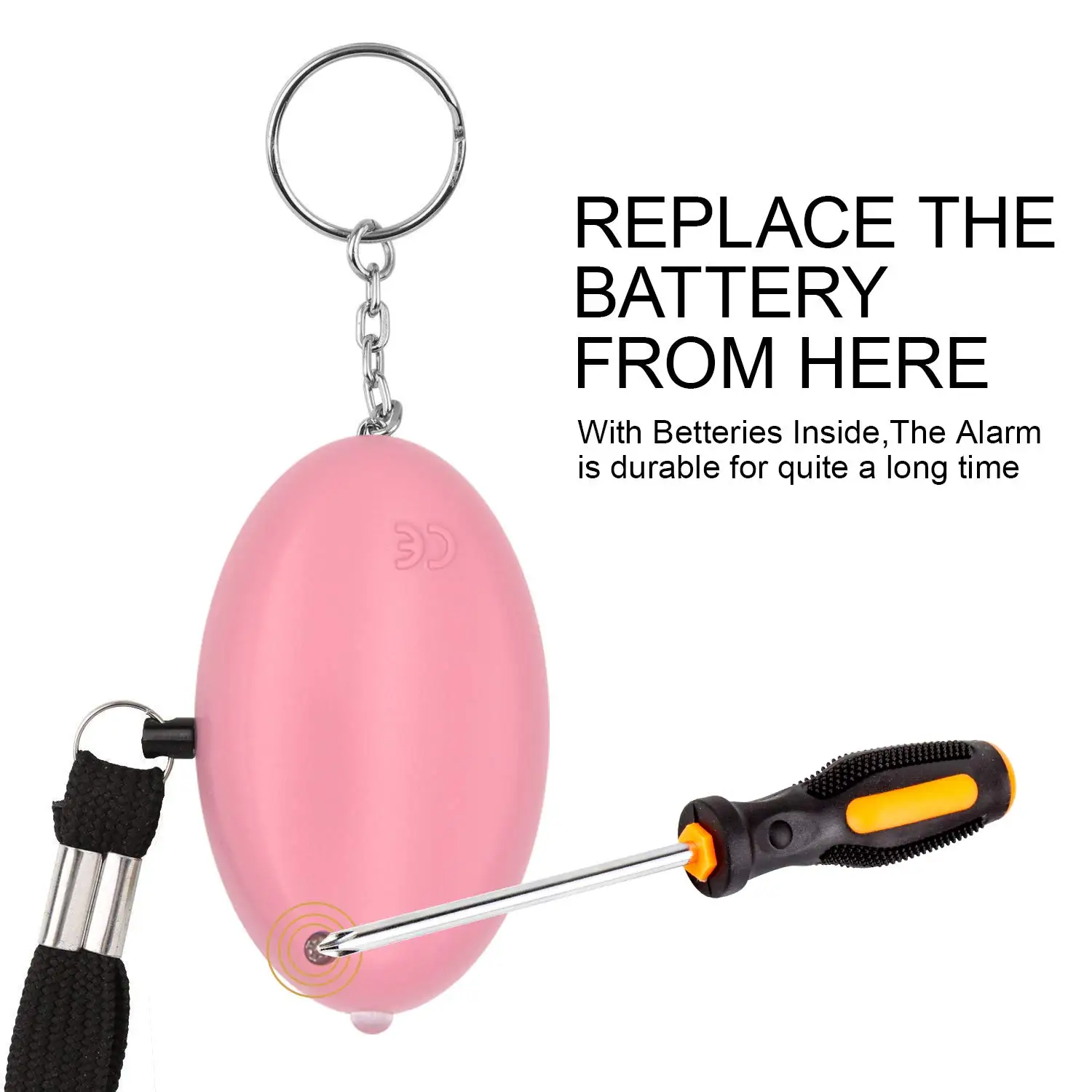 Safe Sound Emergency Personal Alarm Security Electronic Device Emergency Self Defense Keychain Alarm For Women Kids and Elders