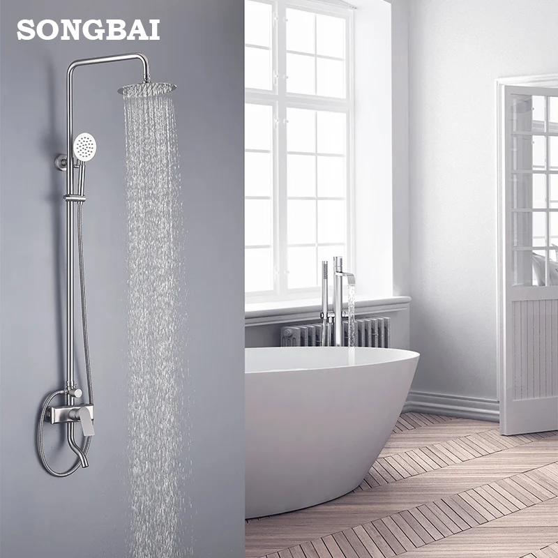 China shower set CUPC Watermark 304 stainless steel hotel bathroom thermostatic shower faucet set