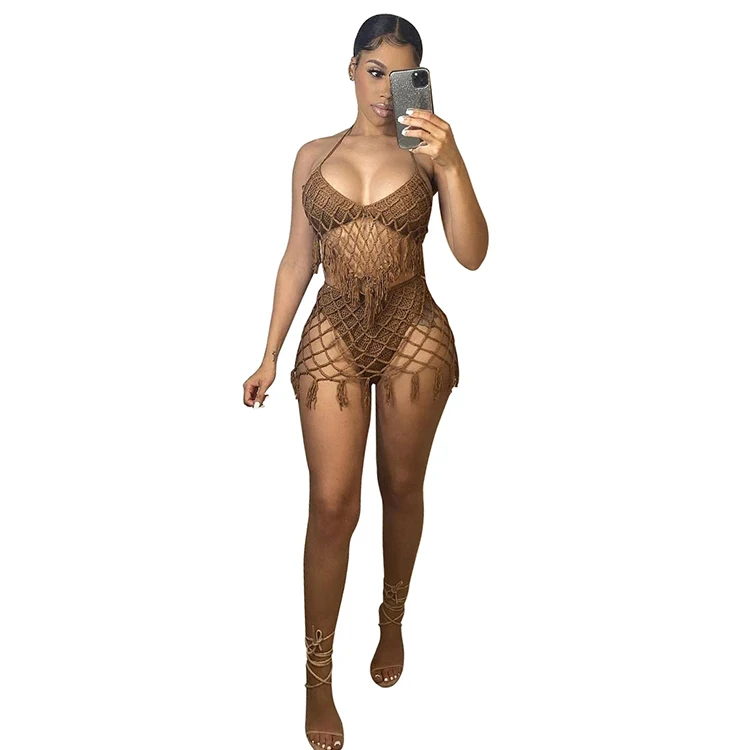 2022 Famous Brands Designer 2 Piece High Waisted Woman Bathing Suit Cover Handmade Bikini Crochet Swimwear