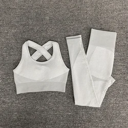 Gym Wear Female Sport Set Fitness Sport Suit - Seamless Activewear Running Workout Exercise Women Long Sleeve Yoga Gym Sets