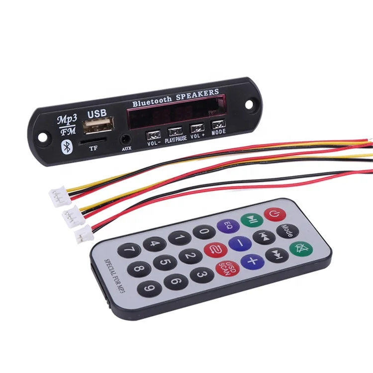 Оптовая продажа с фабрики 5V FM USB MP3 доска 12V Bluetooth модуль