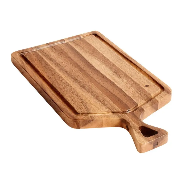 Wholesale Large Walnut Wood cutting board with handle for Kitchen Butcher chopping block Juice
