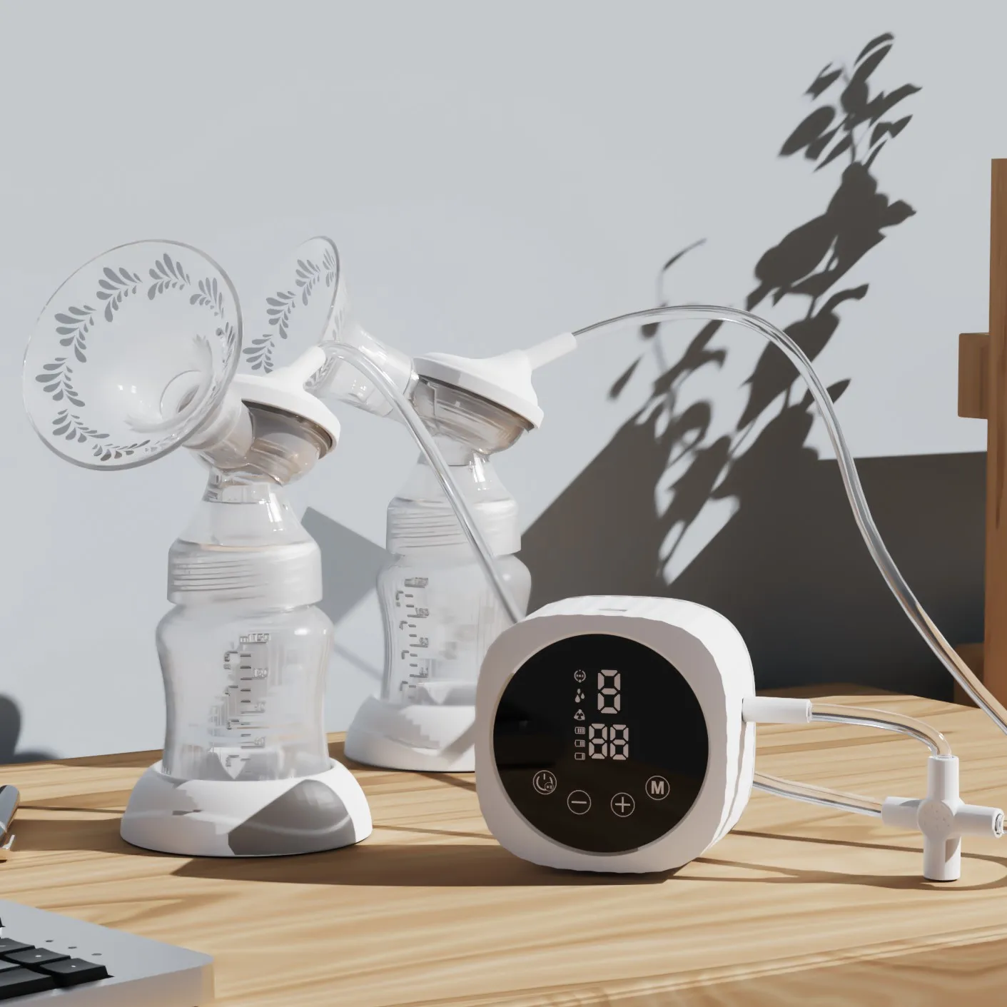 Double Sides Electric Breast Pump Intelligent Carebao BPA Free Silicone Electric Drive Combination of Equipment Packaging