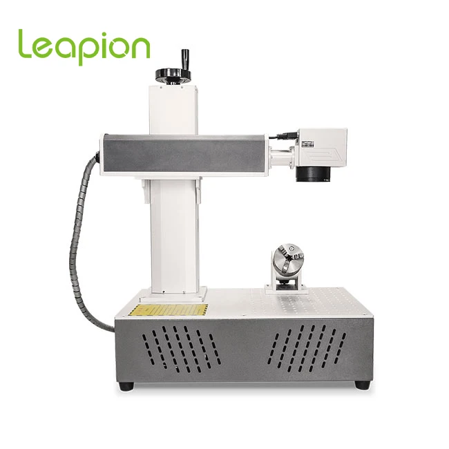 Super Fast Delivery 20w 30w 50w Raycus MAX IPG Brand Logo Metal Laser Marking Machine with 360 Rotary Device