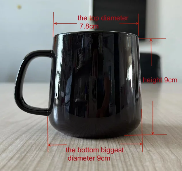 White 350ml Ceramic Coffee Mug Matte Effect Handgrip Eco-Friendly Christmas Milk Gifts Sublimation Mug Print Wholesale