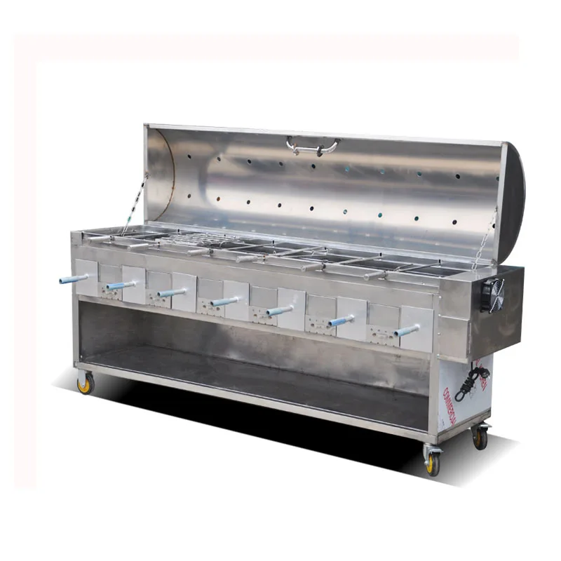 Heavy duty commercial  charcoal chicken rotisserie commercial automatic kebab smoker grill