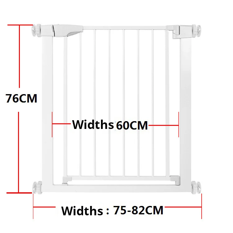 High Quality White Auto Close Retractable Protector Dog Safety Gate Easy Walk Thru for the House
