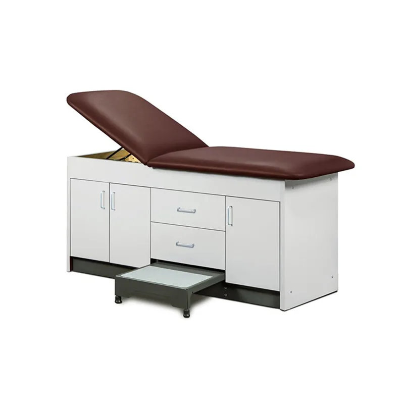 Exam Table with pull out step and storage cabinet drawer can be lockable