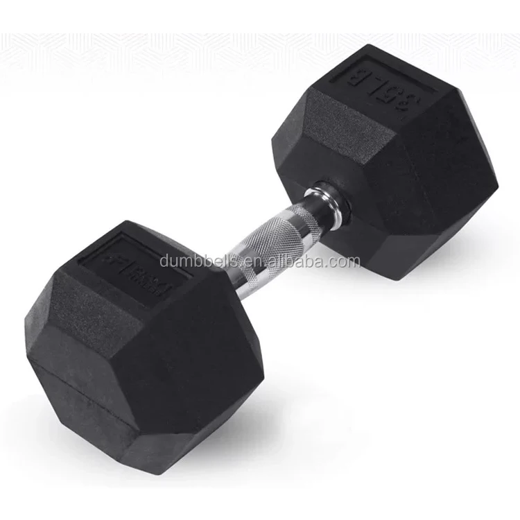 Hot Selling Custom Logo Black Rubber Hex Dumbbell Lbs Home Gym Hexagon Dumbbells kg Weights Set 20kg 50kg Hex Rubber Dumbbells
