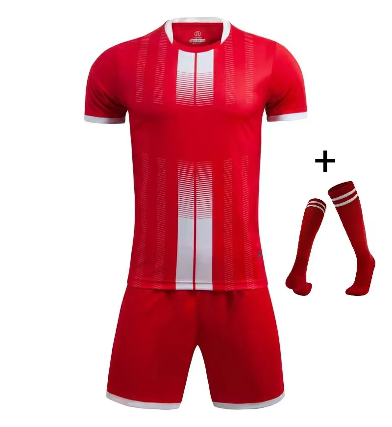 Children Football Jerseys Men Boys Soccer Clothes Sets Short Sleeve Kids Football Uniforms Adult Kids Soccer Tracksuit Jersey