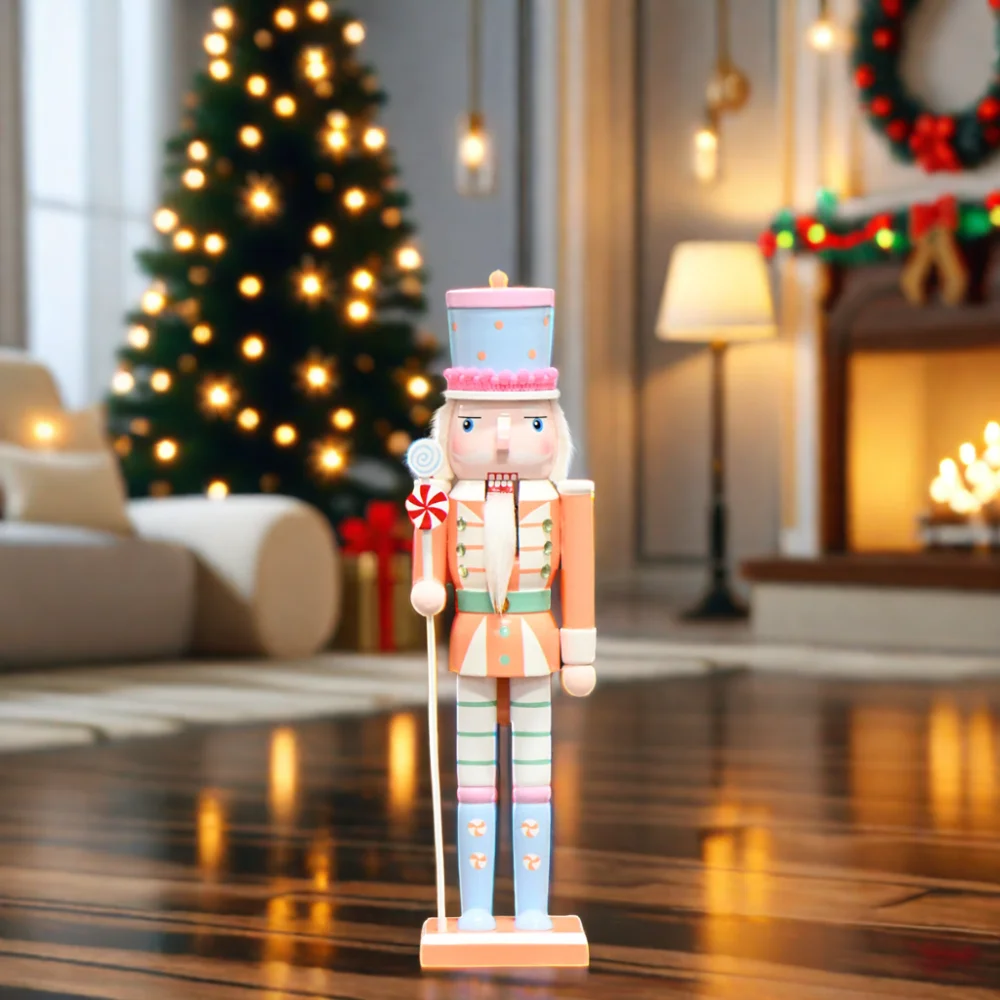 Navidad Декор Cascanueces оранжевый деревянный 12 дюймов рождественские украшения Щелкунчик по конкурентоспособной цене