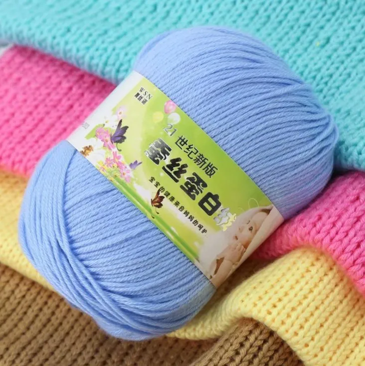 Bojay Wholesale Worsted 100% Acrylic Yarn For Knitting Fancy Sof Cloth Baby Sweater Yarn Fashion Acrylic Milk  Cotton 6ply Yarn