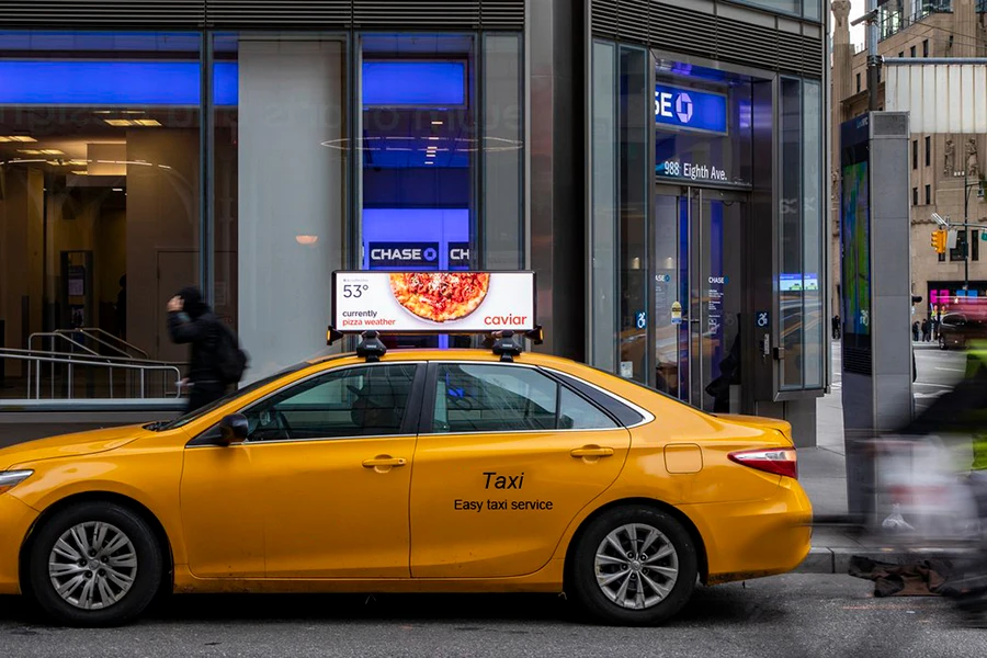 Metafit  P2.5 P3.33 Taxi Top Led Display/car Top Sign/ Led Advertising  Double Sided Car Roof Top