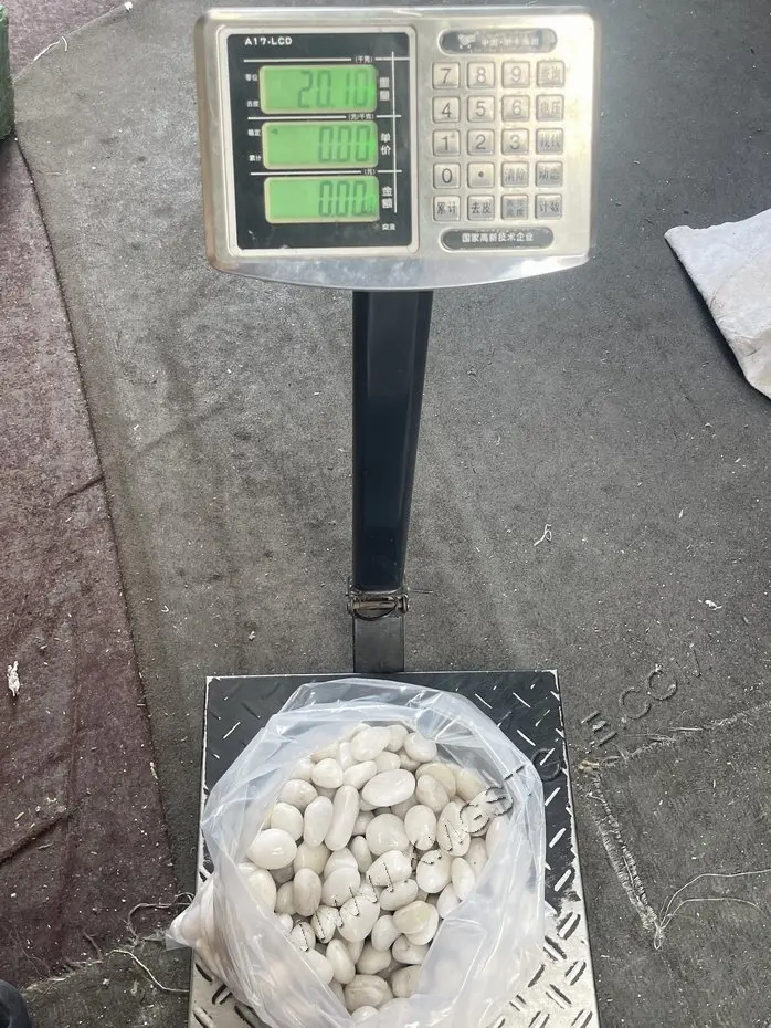 Tumbled White Natural Stone Cobblestone Polished Pebble for Outdoor Garden Rock & River Design Exterior Application