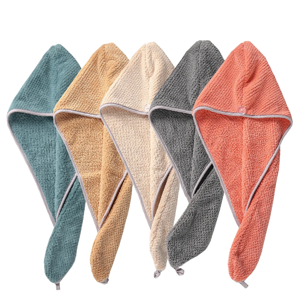 Customize Turban Strong water absorption Care Shower Quick Hair Dry Towel Cap women hair wrap scarfs