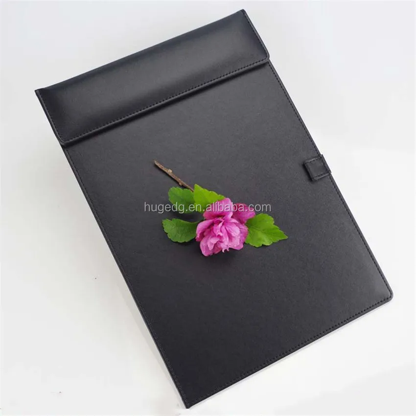 Professional Custom LOGO Office Clipboard A4 Leather Folding Business Signature Pad High-quality Writing Pad
