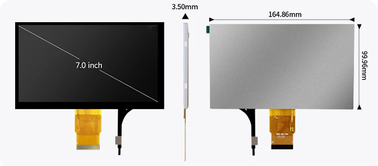 Polcd 7 inch Capacitive PCAP Touch Panel 800x480 Resolution RGB interface TFT LCD Display