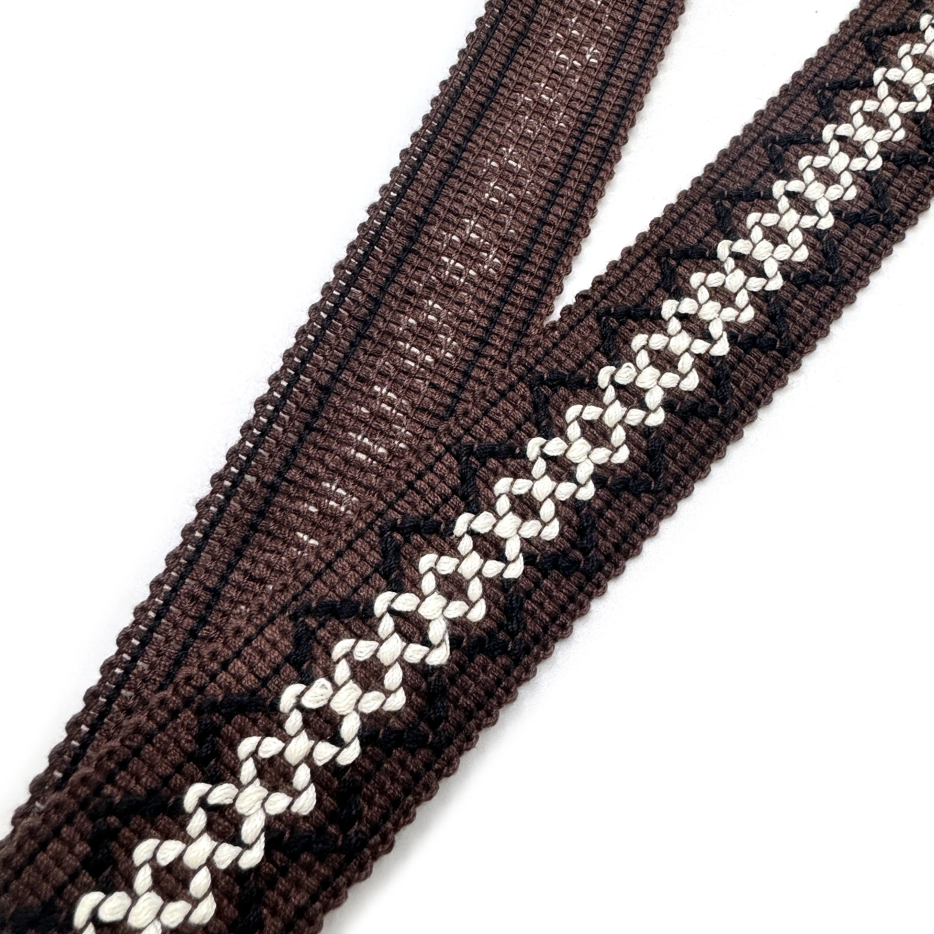 Custom Heavy Duty 3.3cm Poliester Thick Recycled Polyester Cotton Jacquard Webbing For Handbag Strap
