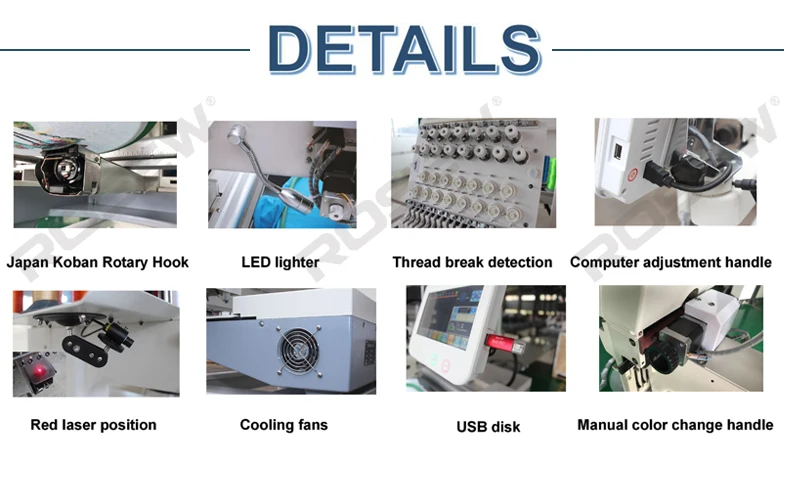 GC-1201E 500*800 Industrial Embroidery Sewing Machine 12 Needle Single Head Garment Cap Embroidery Sewing Machine