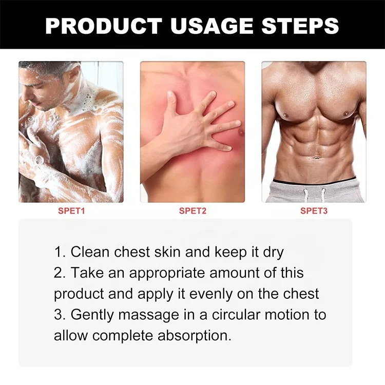 Men Therm Bee Venom Gynecomastia Heating Oil Eliminate Excess Breast Tissue For Strengthen Chest Muscles Body Oil