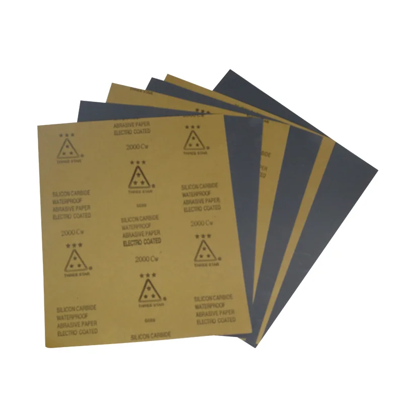 Sample Free Factory 230 x 280mm silicon carbide waterproof latex backing sandpaper grit P60 to 4000 abrasive sand paper roll