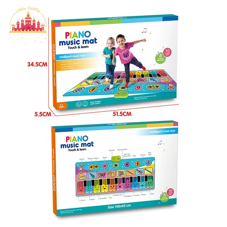 Fashion Colorful Electronic Musical Blanket Piano Keyboard Play Mat For Kids SL07D010
