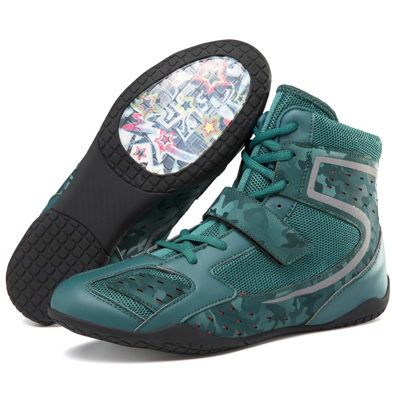 Oem Odm Professional High Top Breathable Boxing Training Zapatos De Lucha Libre Make Your Own Wrestling Boots Shoes