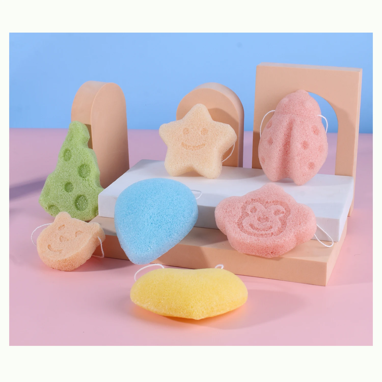 100% Natural Washable Konjac Sponge Wholesale  Konjac Organic Cleansing Sponge For Face And Body