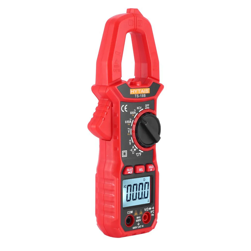 Цифровой мультиметр-зажим hyтакой TS18C, тестер с автонастройкой диапазона и True RMS, 600 А, Вольт/ампер/Ом/Гц, Бесконтактный индикатор напряжения