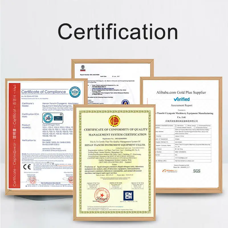 YDD-1800 Biological Cell Bank Low Temperature Seed/Blood Bank Liquid Nitrogen Tank for University laboratory Hospital